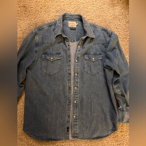 Faherty denim western shirt